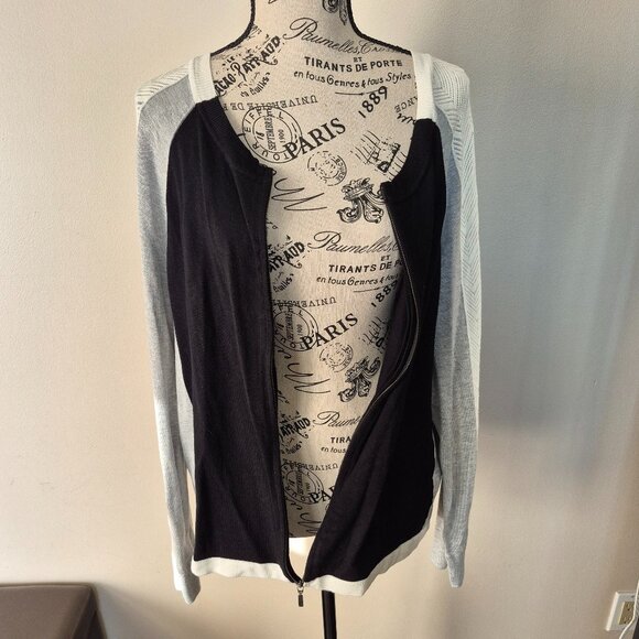 Colorblock Zip Cardigan - Picture 2 of 10